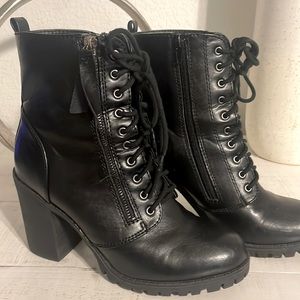 Black Combat 3 1/2 inch heel